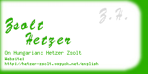 zsolt hetzer business card